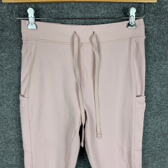 ALO Yoga High Waist Lounge Leggings Pink Medium Pockets Drawstring Activewear - Picture 3 of 8